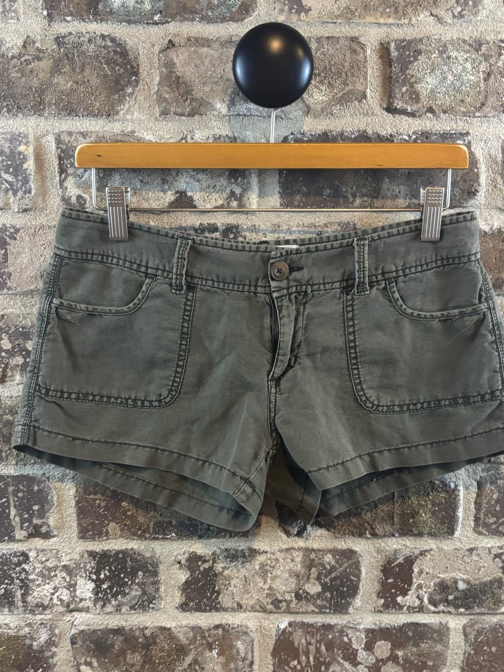 Aeropostale Olive Green Casual Cotton Cargo Shorts Junior 5/6